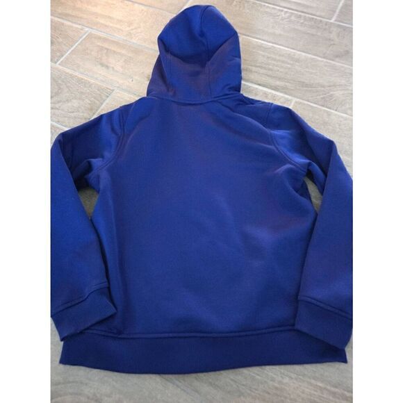 Boys Under Armour Zip Up Hoodie Blue and Neon Green Size Youth Large - Picture 3 of 5